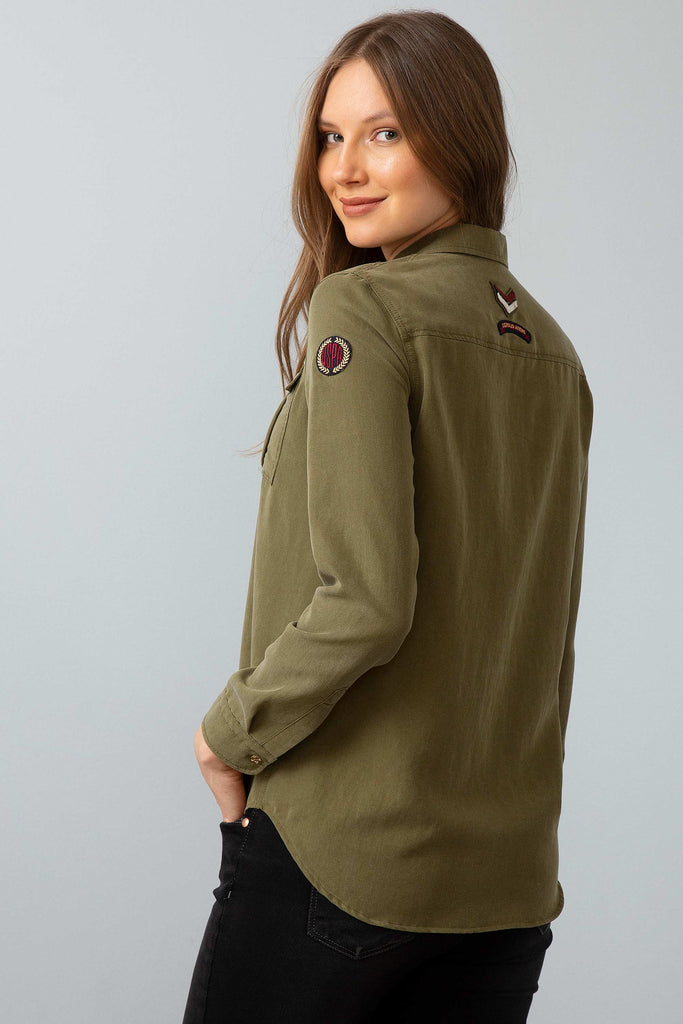 Ženska-Khaki-Košulja-667233VR027-3