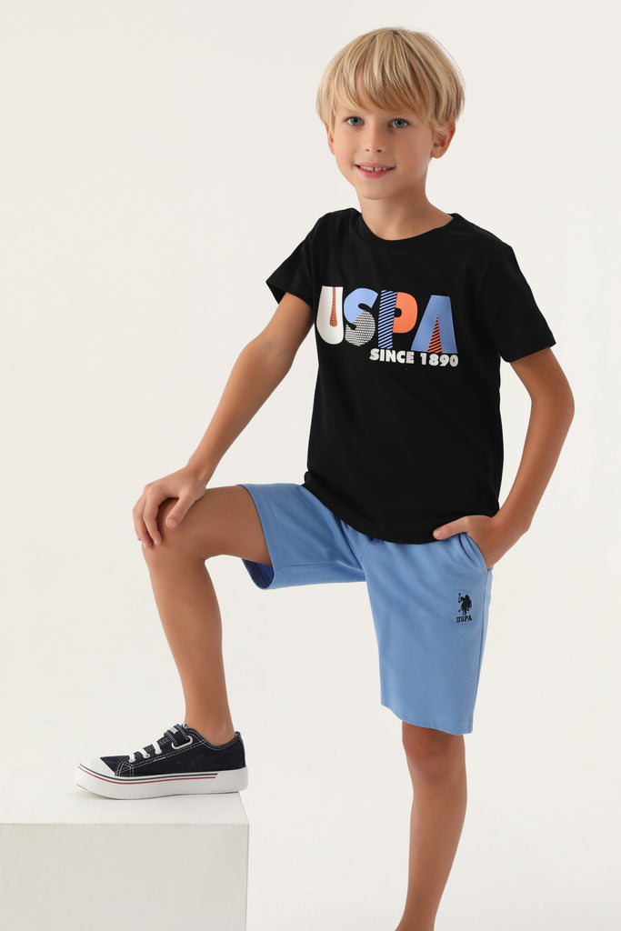 Komplet-Majica-&-Šorc-Za-Dečake-US1757BLACK-3