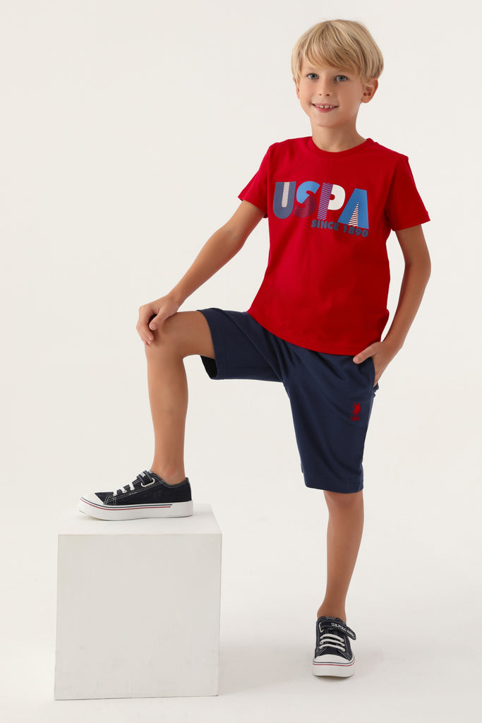 Komplet-Majica-&-Šorc-Za-Dečake-US1757RED-2