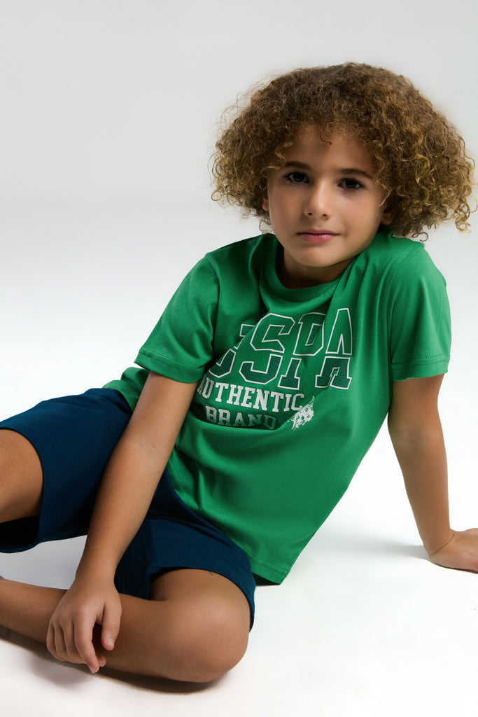Komplet-Majica-&-Šorc-Za-Dečake-US2009GREEN-3