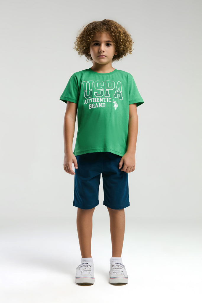 Komplet-Majica-&-Šorc-Za-Dečake-US2009GREEN-4