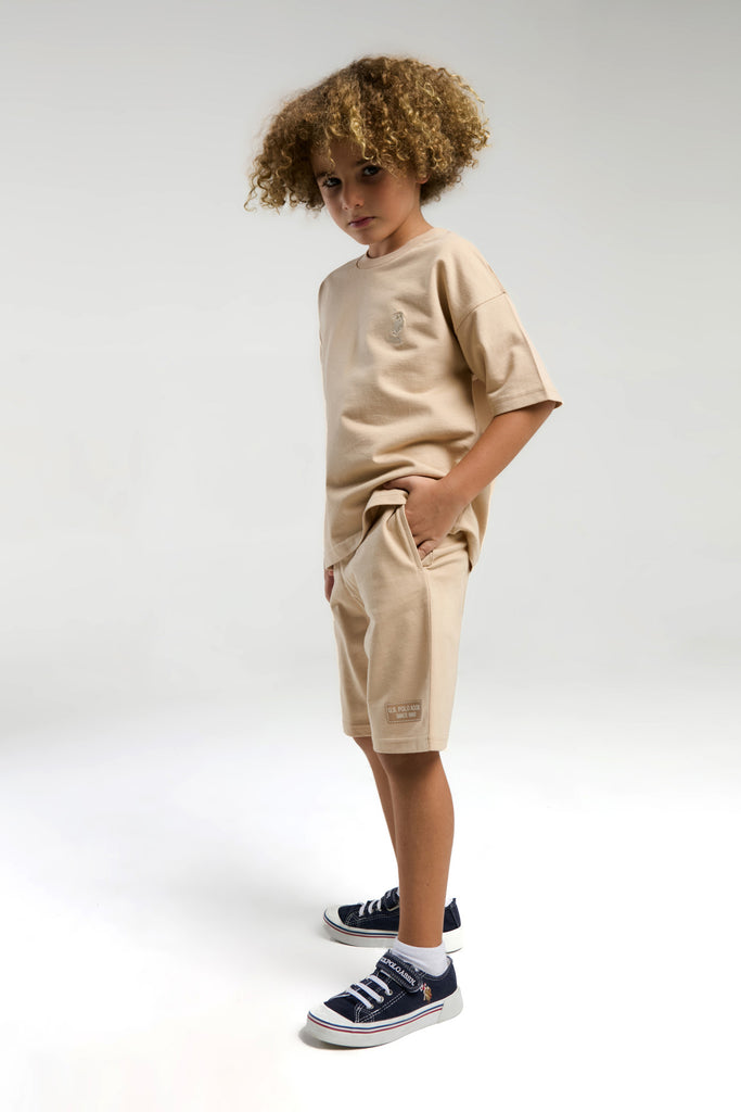 Komplet-Majica-&-Šorc-Za-Dečake-US2035BEIGE-3