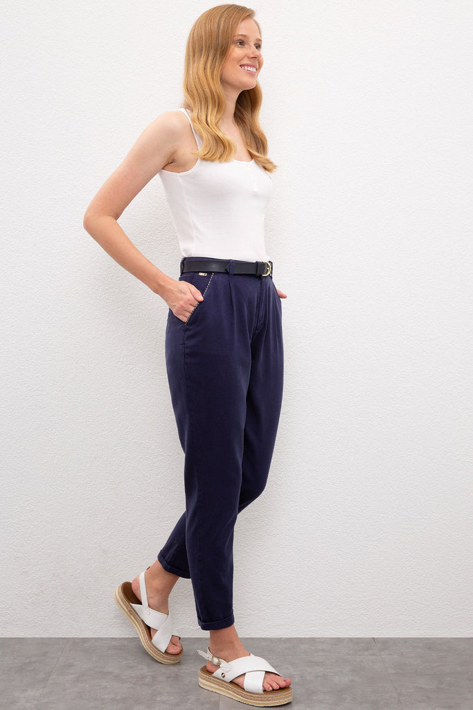 Ženske-Teget-Plave-Pantalone-976258VR033-3